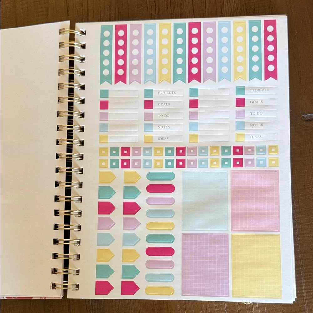 Betsey Johnson Pink Heart & Bow 18-Month Planner with Gold Elastic
